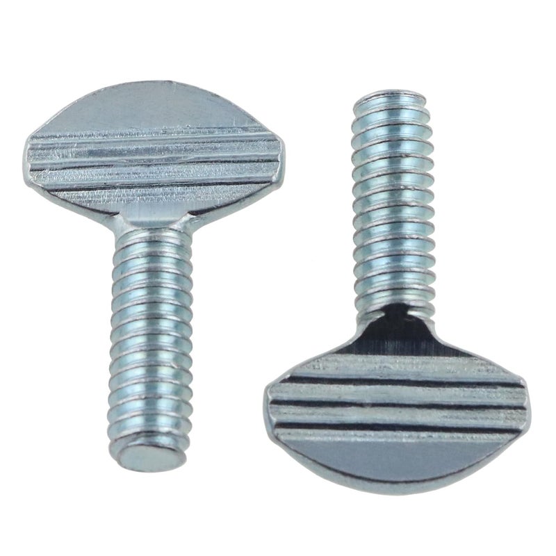 LUORNG 20PCS Silver Carbon Steel Thumb Screw 1/4''-20 x 3/4'' Galvanized Rack Screw - Image 2